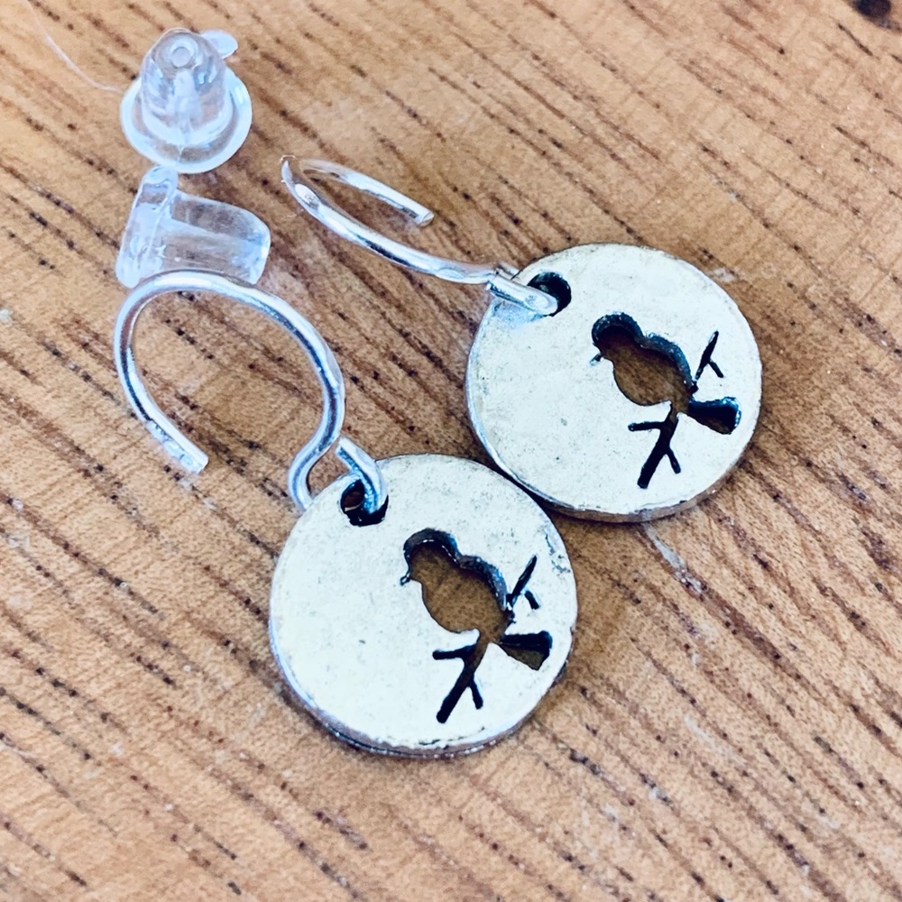 DONATED! Bird on a Branch Mini Earrings - Picture 10 of 10
